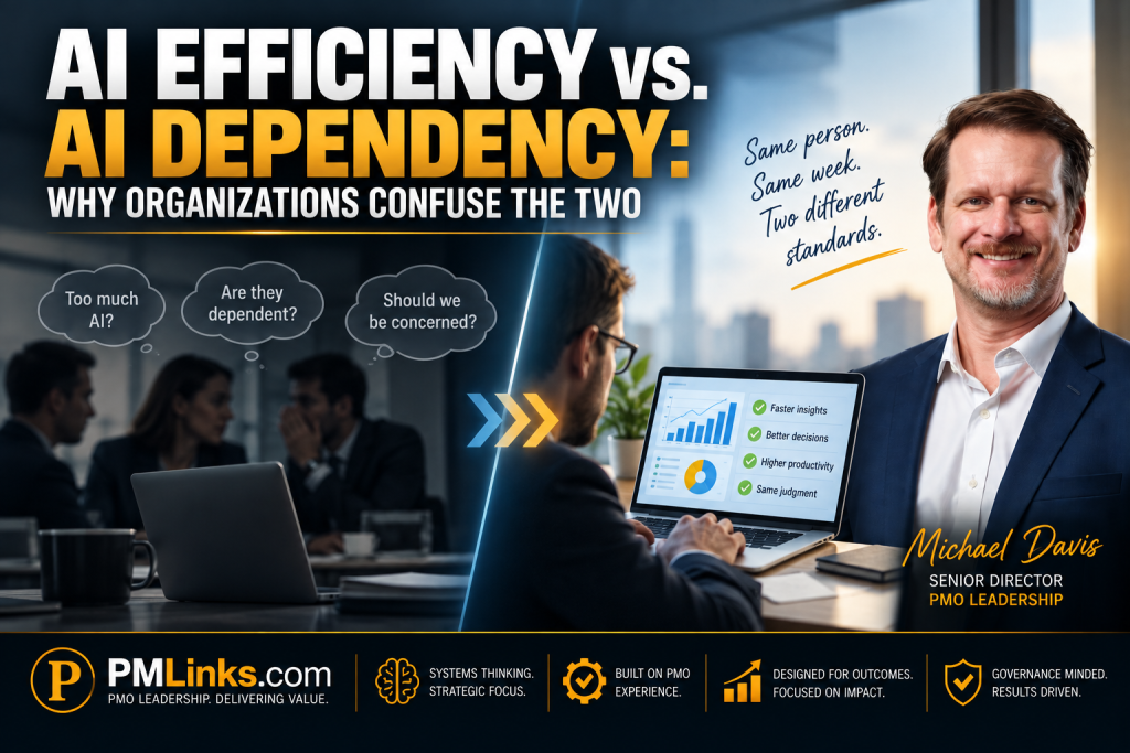 AI Efficiency vs AI Dependency - Why Organizations Confuse the Two | PMLinks.com